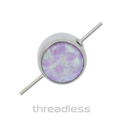 Threadless Bezel-set Faux-pal Cabochon 180°Orbit